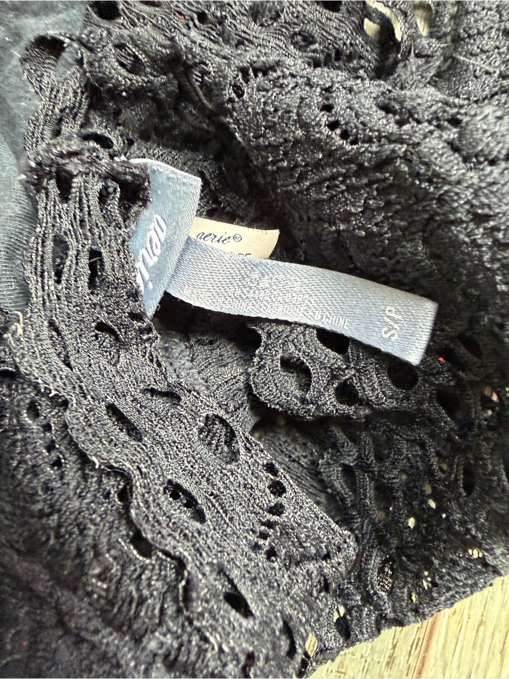 Aerie Lace Racerback Bralette Trio - Black, Plum, Teal size Small - Picture 5 of 5